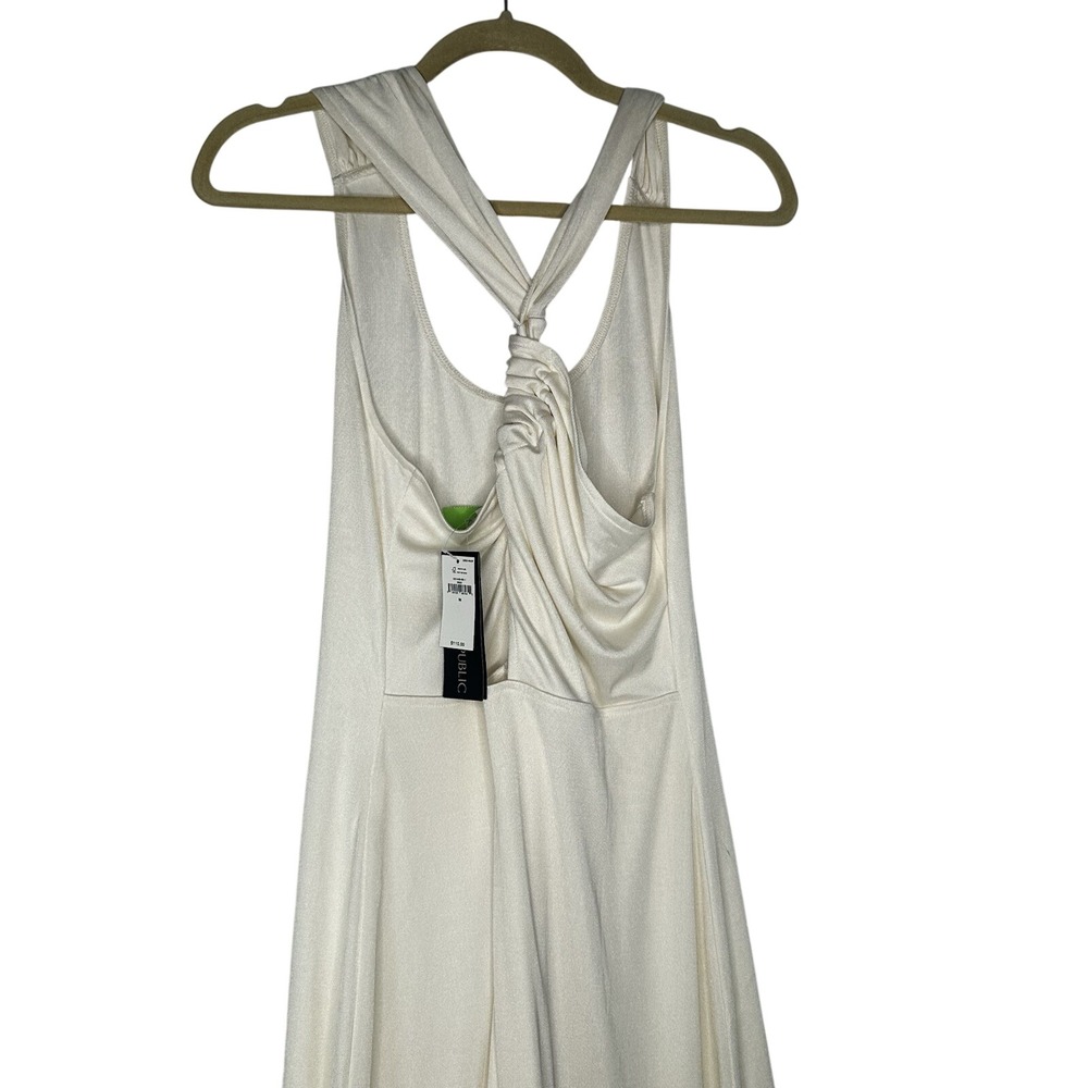 Banana‎ Republic Cream Halter Keyhole Maxi Dress 451448-00-1 Medium NEW